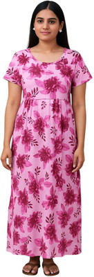 Juana Women Maternity/Nursing Nighty(Pink)