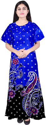 VILAKSHAN Flared/A-line Gown(Blue)