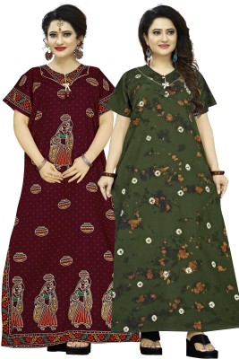 Radhe Shyam Enterprise Women Nighty(Multicolor)