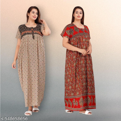 Hitisha Enterprises Women Nighty(Multicolor)