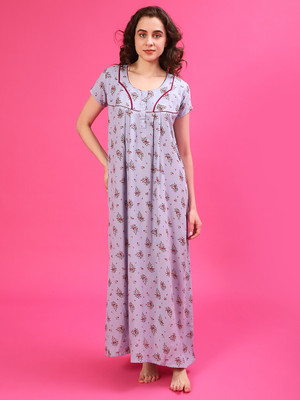 V-MART Women Nighty(Blue)