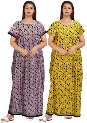 ROOPYATI Women Nighty(Red, Blue)
