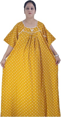 Bindass female collection Women Nighty(Yellow)