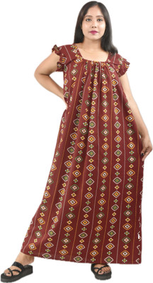 BDROX Women Nighty(Maroon)