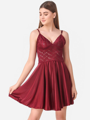 DreamBe Women Nighty(Maroon)