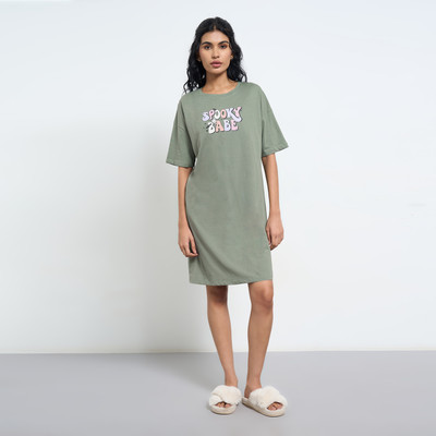 Dreamz by Pantaloons Women Nightdress(Green)