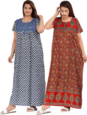 Parth Fashion Women Nighty(Multicolor)