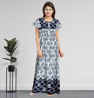 Toomley Women Nighty(Grey)