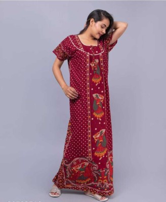 mkf next Women Nighty(Maroon)