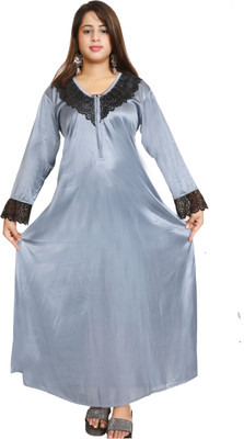 DIVYASTRI FASHION Women Nighty(Grey)