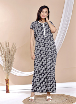 Geet Ethnica Women Nighty(Multicolor)
