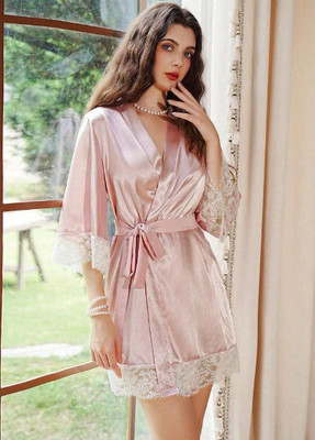 Mansey Women Robe(Pink)