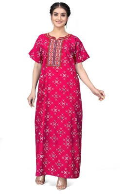 HAUTELOOK Women Nighty(Pink)