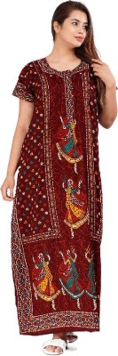 TANISHKA ENTERPRISES Women Nighty(Maroon)