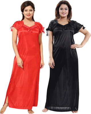 SHOPPING STATION Women Nighty(Multicolor)
