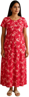 Juana Women Maternity/Nursing Nighty(Pink)