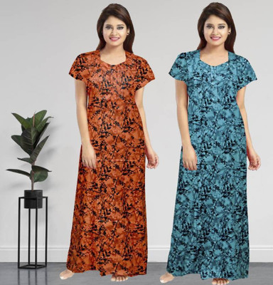 Hans Craft And Creation Women Nighty(Multicolor)