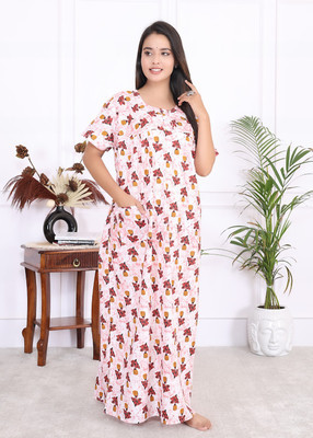 SILVER ORGANISATION Women Nighty(Multicolor)
