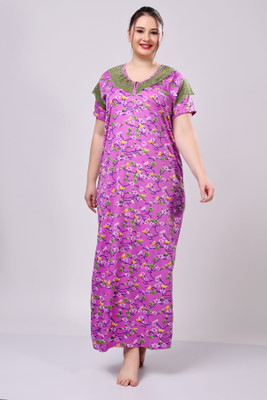 THUMKA Women Nighty(Purple)