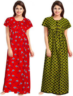 Vatatmaj Creations Women Nighty(Red)