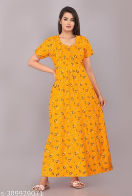 DreamBe Women Nighty(Yellow)