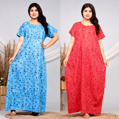 DivyaFashion Women Nighty(Multicolor)