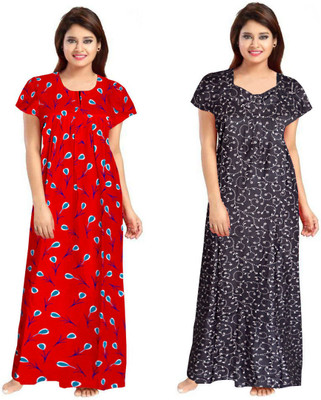 Vatatmaj Creations Women Nighty(Red)