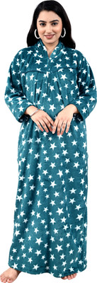 Miavii Women Nightdress(Dark Green)