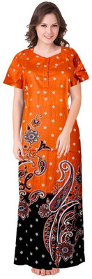 Homezilla Women Nighty(Multicolor)