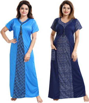 Babesa Women Nighty Set(Multicolor)