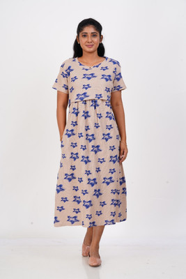 pechiammanfabs Women Maternity/Nursing Nighty(Multicolor)