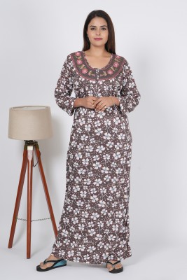 REN STAR Women Nighty(Brown)