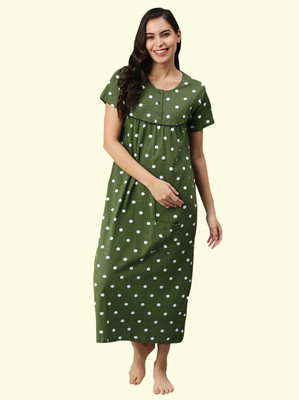 Kryptic Women Nighty(Green)