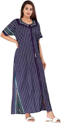 Shakti Enterprises Women Maternity/Nursing Nighty(Blue)