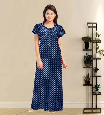 Toomley Women Nighty(Blue)
