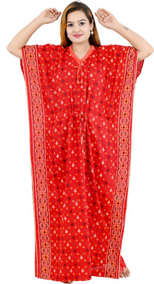 AGGARWAL Women Nighty(Red)