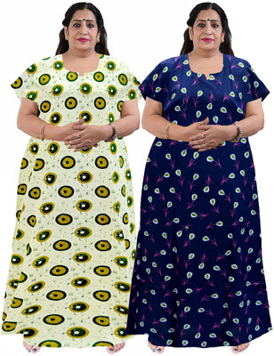 Sanzzy Women Nighty(Multicolor)