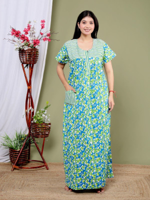 HouseOfCommon Women Nighty with Robe(Multicolor)