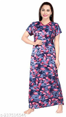 Harshita Enterprises Women Nighty(Multicolor)