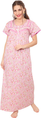 Ms.Lingies Women Maternity/Nursing Nighty(Pink)
