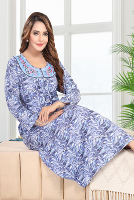 REN STAR Women Nighty(Blue)