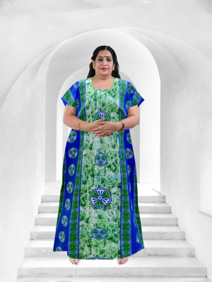 Saicreation Women Nighty(Multicolor)