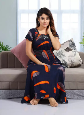 TUGNUT Women Nighty(Black, Grey, Orange)