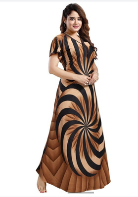 ZAS Creation Women Nighty(Multicolor)