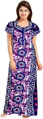 VRSU Women Nighty(Multicolor)