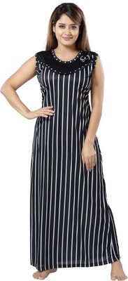 SHOPPING STATION Women Nighty(Multicolor)