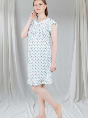 LDHSATI Women Nighty(White)