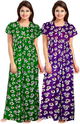 SNM Fashion Women Nighty Set(Multicolor)