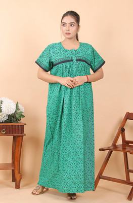 PK MART Women Nighty(Grey)