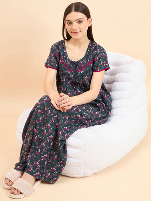 SWEET DREAMS Women Nighty(Multicolor)
